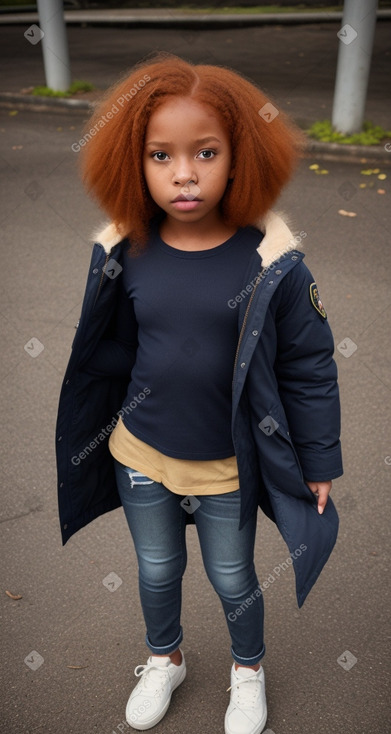 Jamaican child girl with  ginger hair