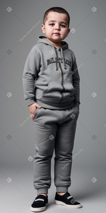 Albanian infant boy with  gray hair