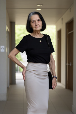 Serbian elderly female with  black hair