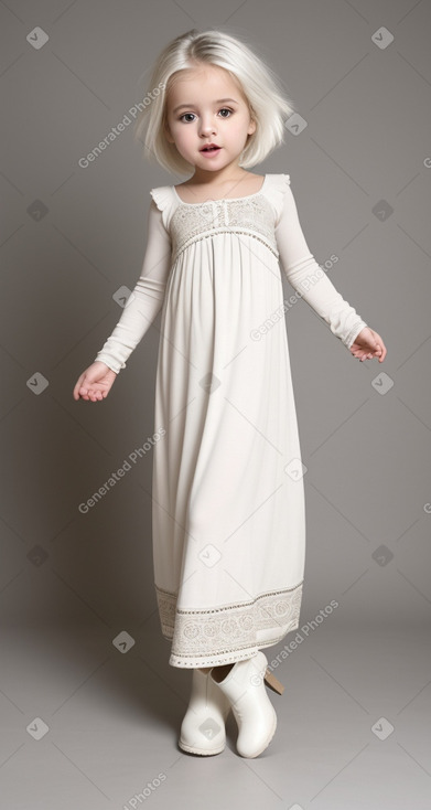 Tunisian infant girl with  white hair