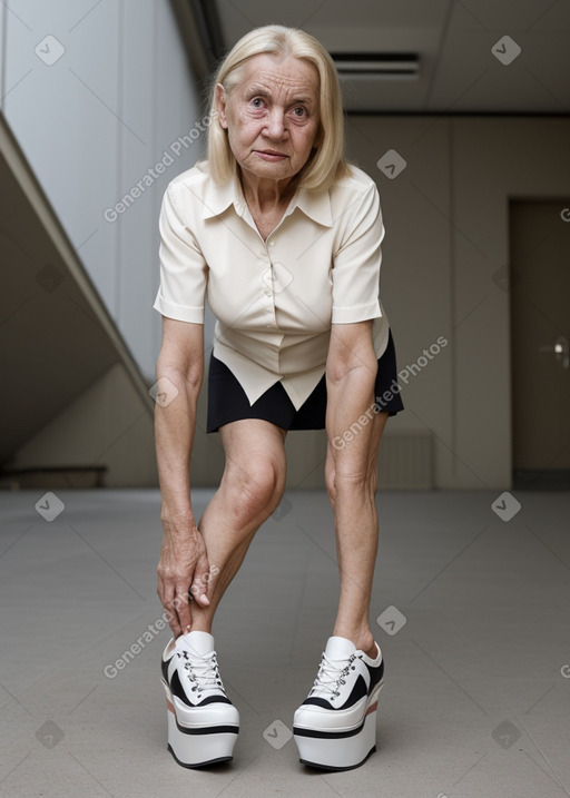 Hungarian elderly female with  blonde hair