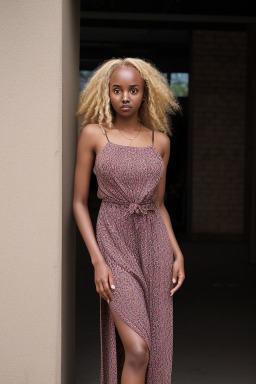 Ethiopian adult female with  blonde hair