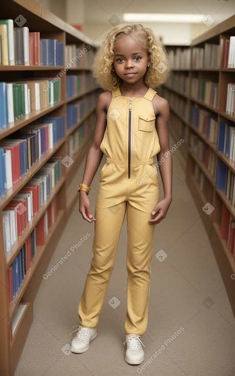 African child girl with  blonde hair