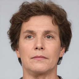 Neutral white adult male with short  brown hair and brown eyes