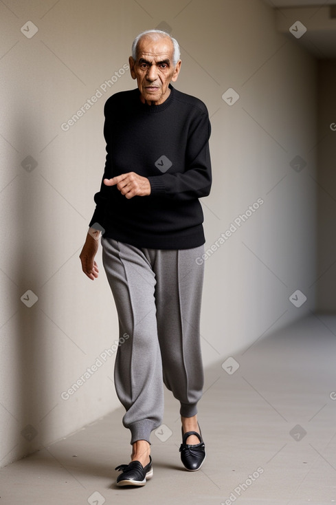 Egyptian elderly male with  black hair