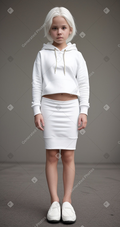 Swiss child girl with  white hair