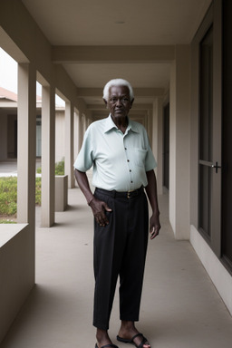 Elderly male with  black hair