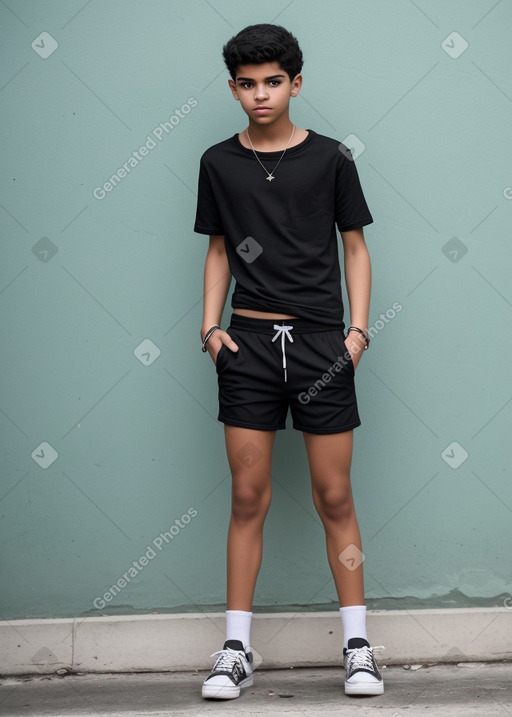 Cuban teenager boy with  black hair