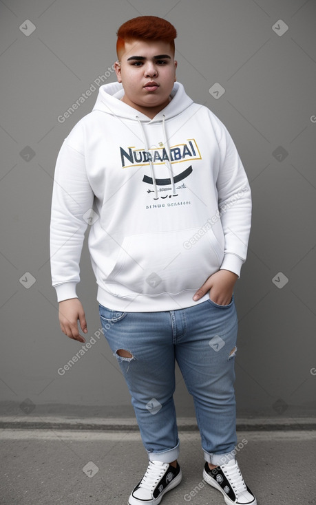 Kuwaiti teenager boy with  ginger hair