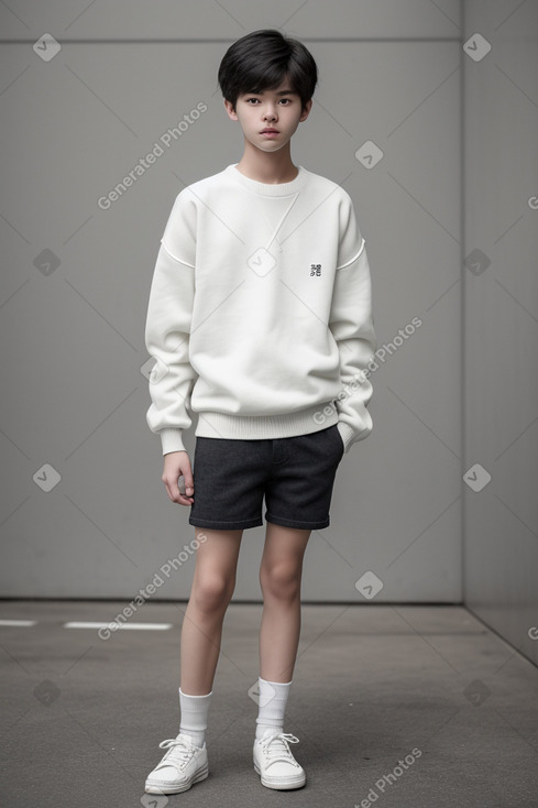 South korean teenager boy with  white hair