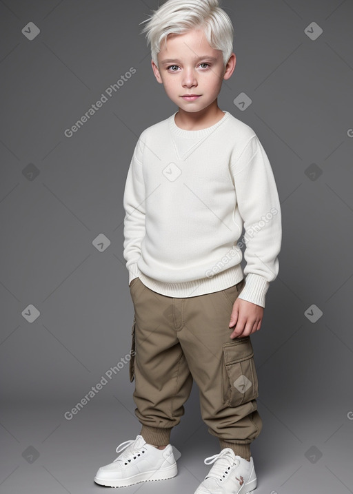 French child male with  white hair