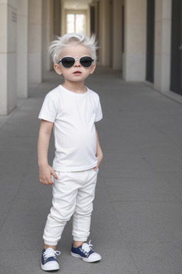 French infant boy with  white hair