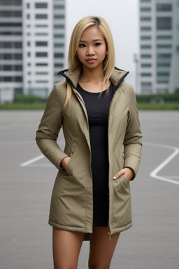 Malaysian adult female with  blonde hair