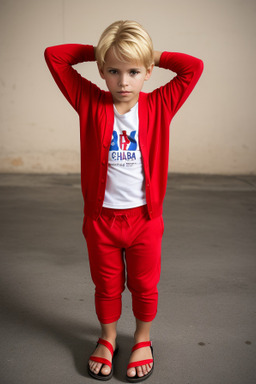 Cuban child boy with  blonde hair