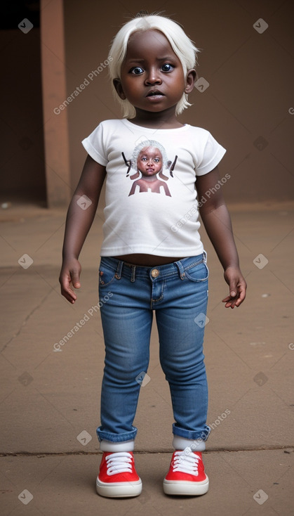 Ugandan infant girl with  white hair