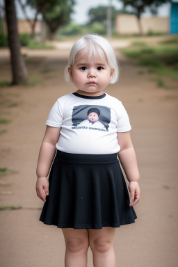 Paraguayan infant girl with  white hair