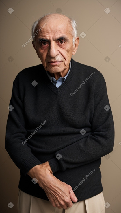 Lebanese elderly male with  black hair