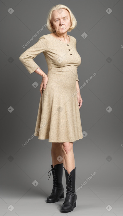 Latvian elderly female with  blonde hair