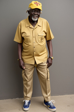 Ghanaian elderly male with  blonde hair