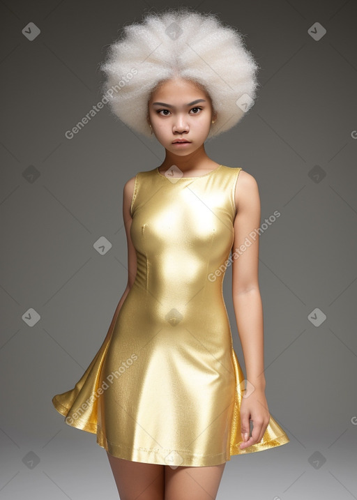 Indonesian teenager girl with  white hair