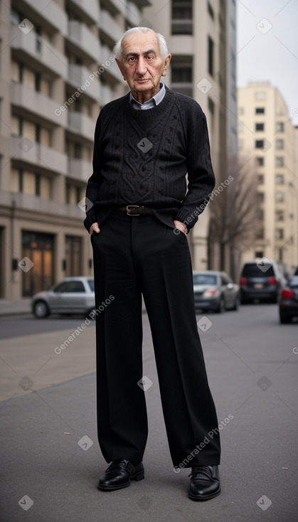 Armenian elderly male with  black hair