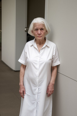 Dutch elderly female with  white hair