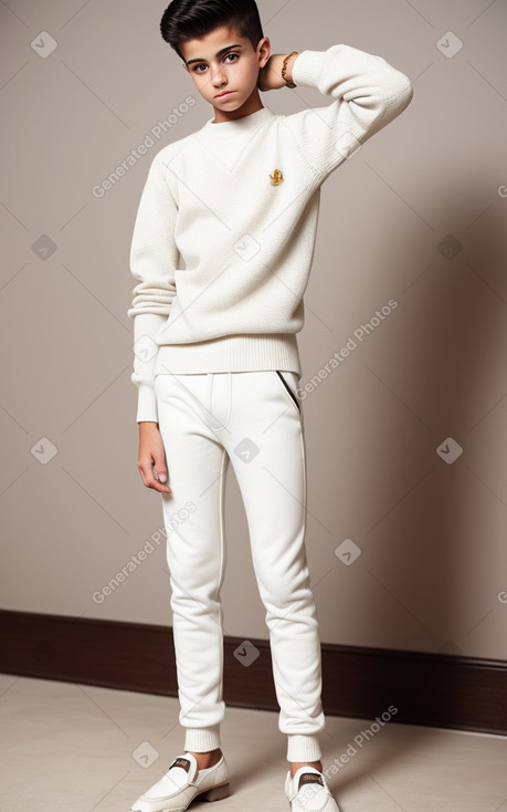 Moroccan teenager boy with  white hair