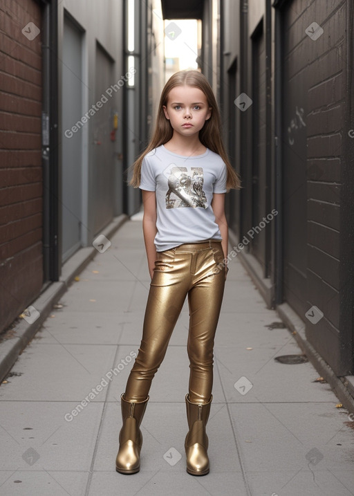 Swedish child girl with  brown hair