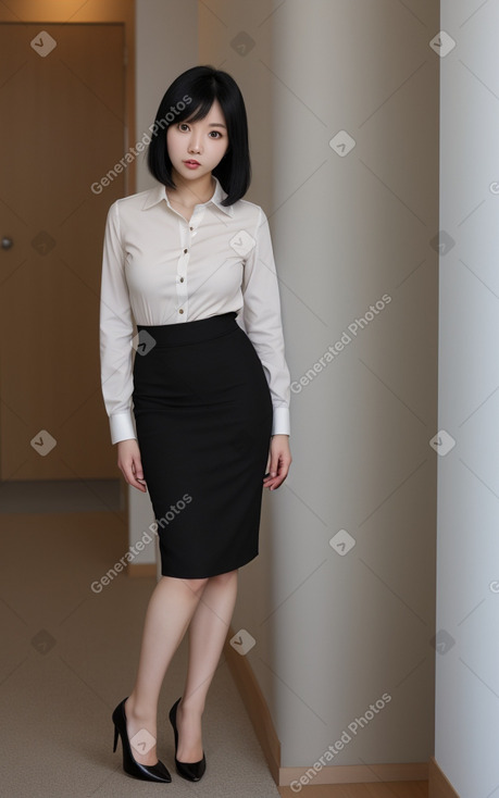 Korean adult female with  black hair