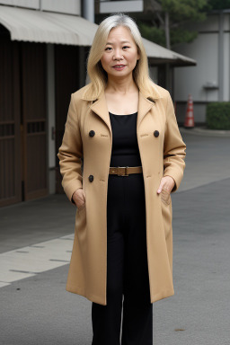 Taiwanese middle-aged female with  blonde hair