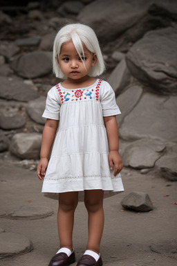 Nepalese infant girl with  white hair