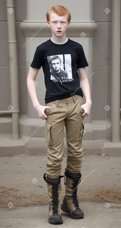 British teenager boy with  ginger hair