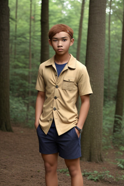 Filipino teenager boy with  ginger hair