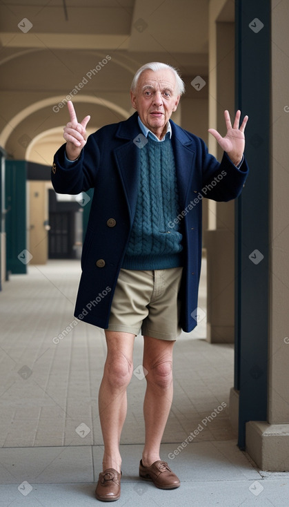 Elderly male with  blonde hair