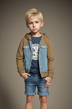 Bulgarian child boy with  blonde hair