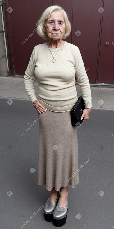 Argentine elderly female with  blonde hair