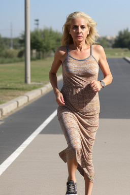 Syrian middle-aged female with  blonde hair