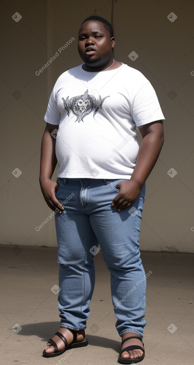 Zimbabwean young adult male with  white hair