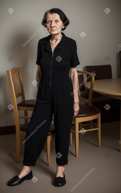 Latvian elderly female with  black hair