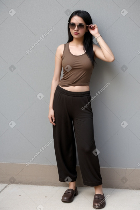 Uzbek young adult female with  black hair