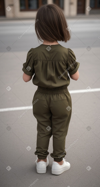 French child female with  brown hair