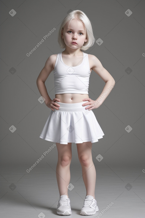 Russian infant girl with  white hair