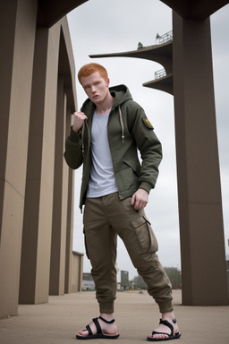 Tanzanian young adult male with  ginger hair