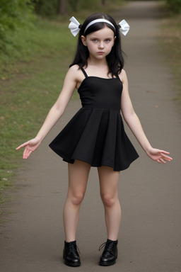 Latvian child female with  black hair