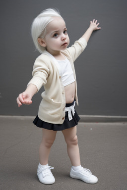 Portuguese infant girl with  white hair