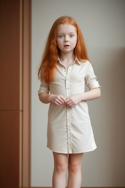 Finnish child girl with  ginger hair