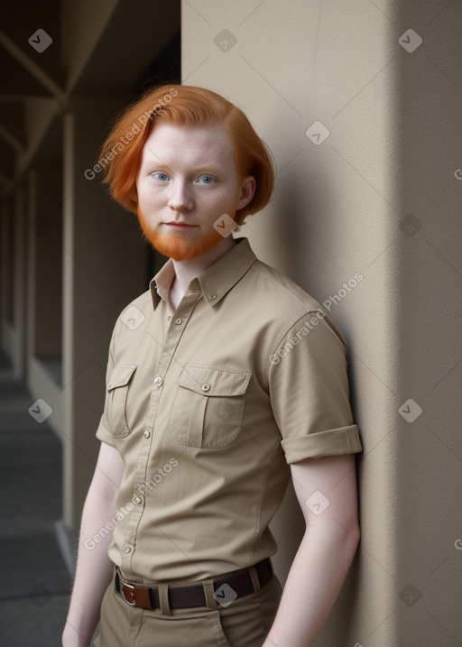 Lithuanian adult non-binary with  ginger hair