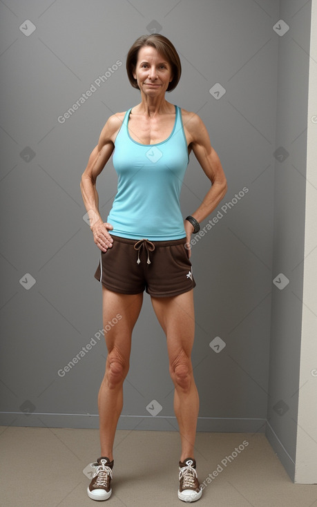 French 45 years female with  brown hair