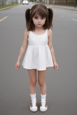 Child female with  brown hair