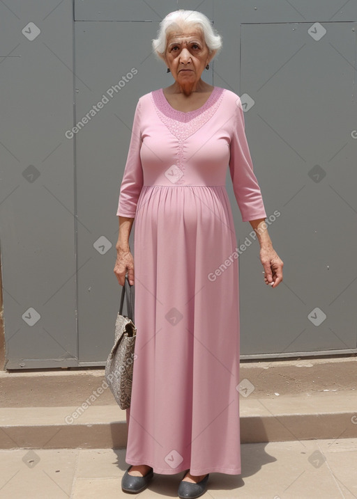 Jordanian elderly female with  gray hair